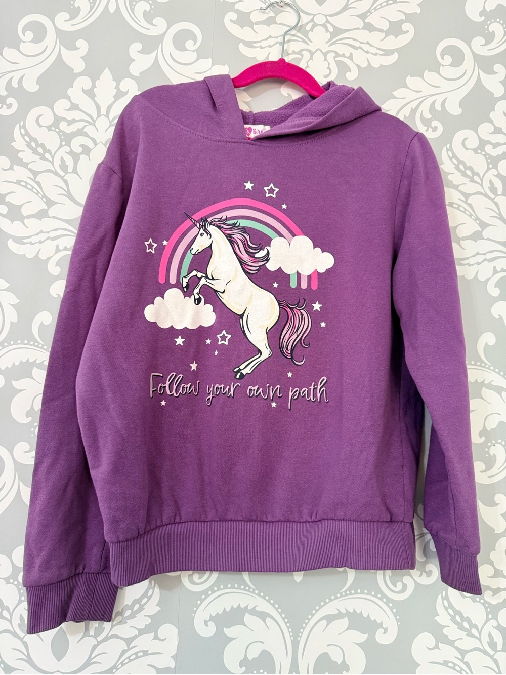 💫10/$25 • Bella & Birdie Purple Unicorn Hoodie - Follow Your Own Path